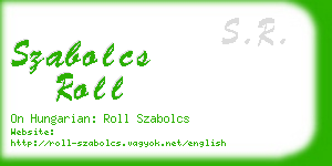 szabolcs roll business card